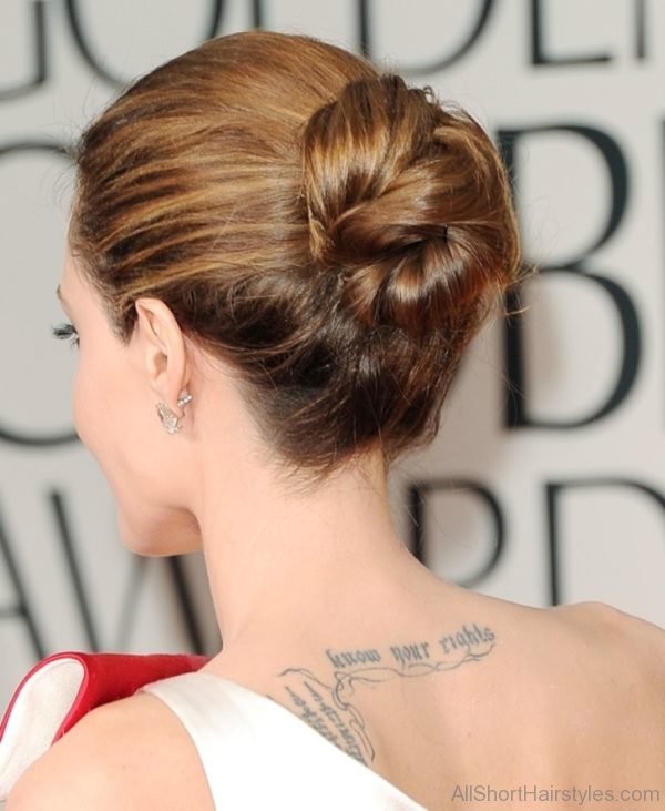Angelina Jolie Bun Hairstyle