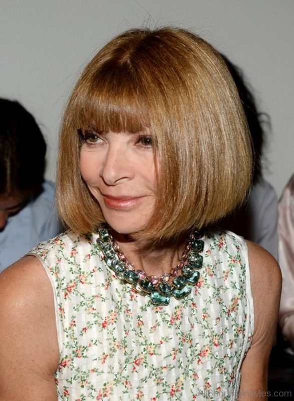 Anna Wintour Bob Hairstyle for Short Thick Hair