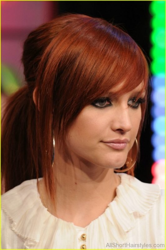 Ashlee Simpson Ponytail Hairstyle 