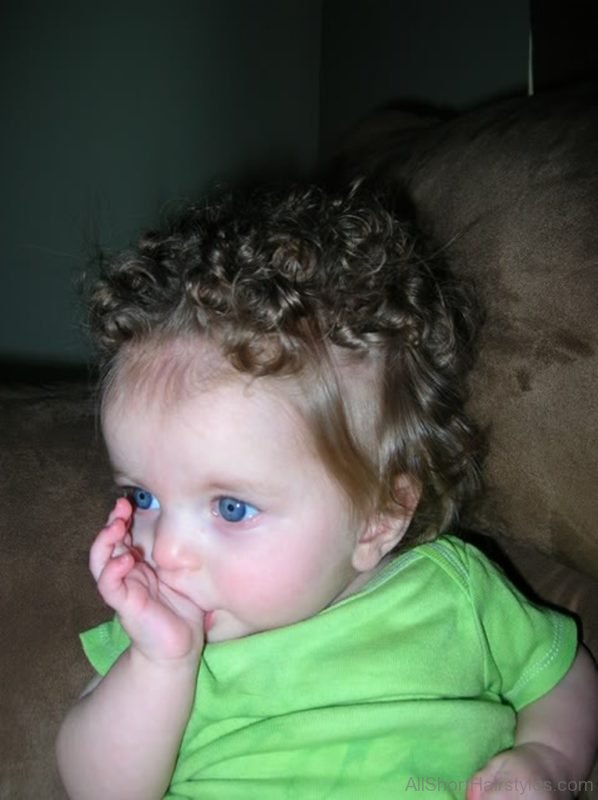 Baby Girl With Curly Hair 