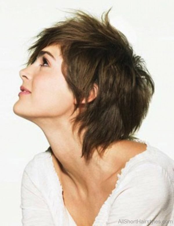 Black Short Shag Hairstyle