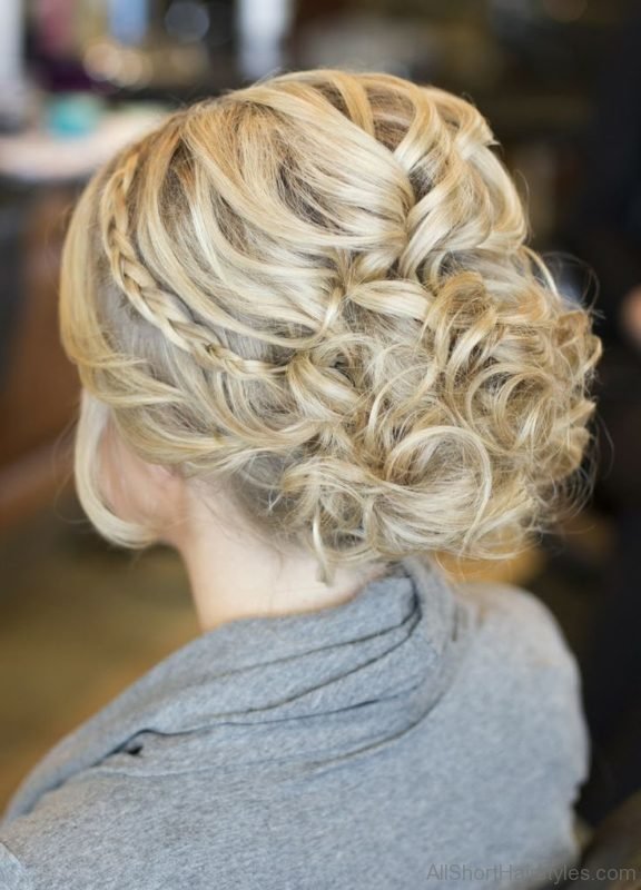 Curly Blonde Updo Hairstyle