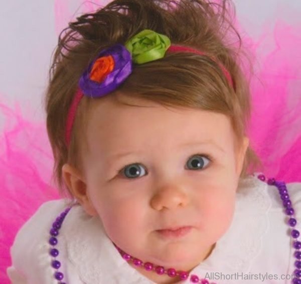 Cute Baby Girl Brown Hair 