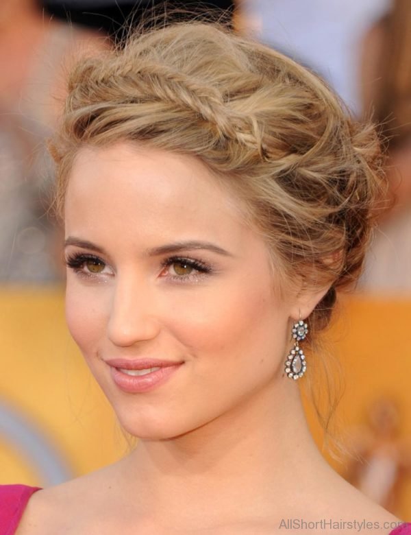 Dianna Agron Braided Updo