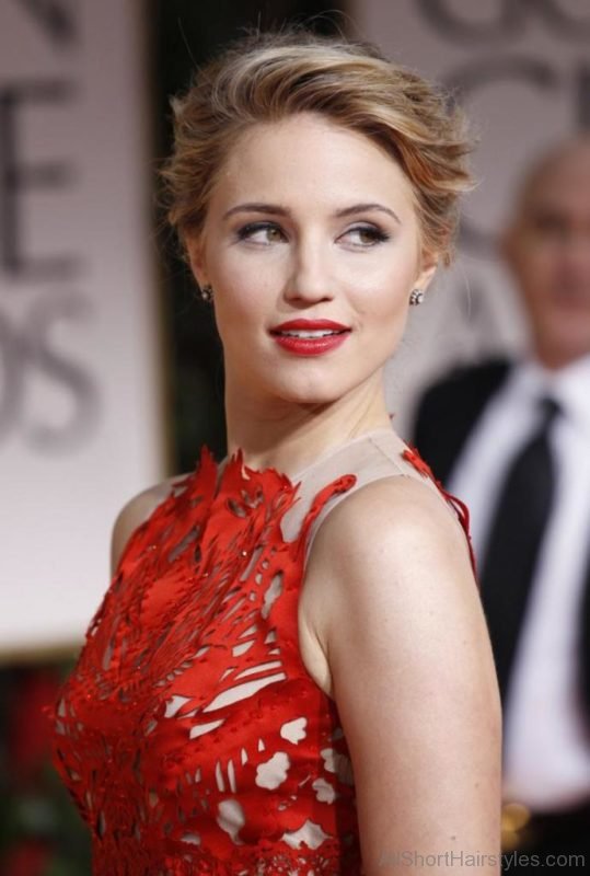 Dianna Agron Low Puff Hairstyle