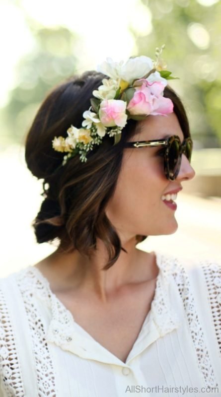Flower Hairstyle for Short Hairstyle