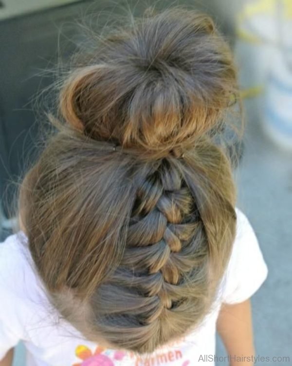 French Braid Bun Hairstyle