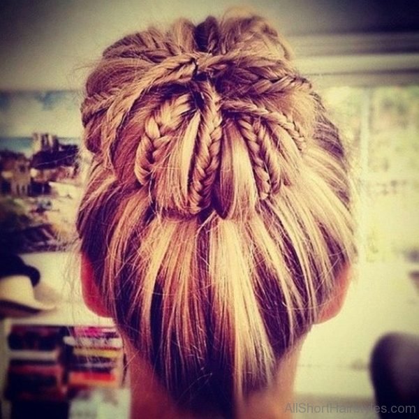 High Blonde Bun Hairstyle