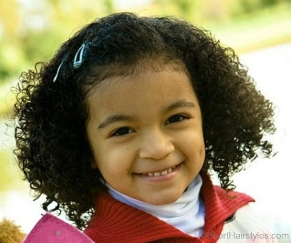 Kid With Curly Hairstyle 