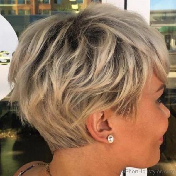 Layered Ash Blonde Shag Hairstyle