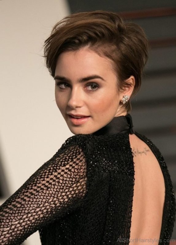 Lily Collins Short Hairstyle