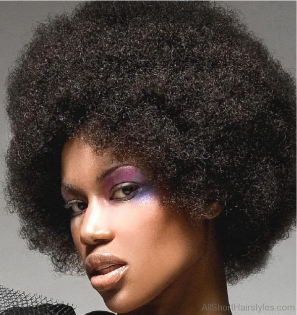 Natural black Afro hairstyle