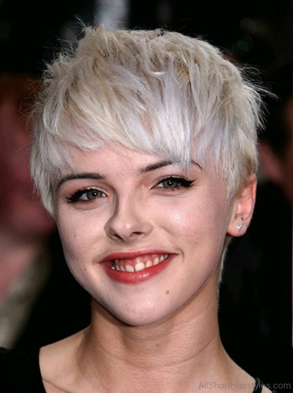 Classy Pixie White Haircut