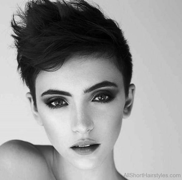 Short Spiky Hairstyle For Black Hair