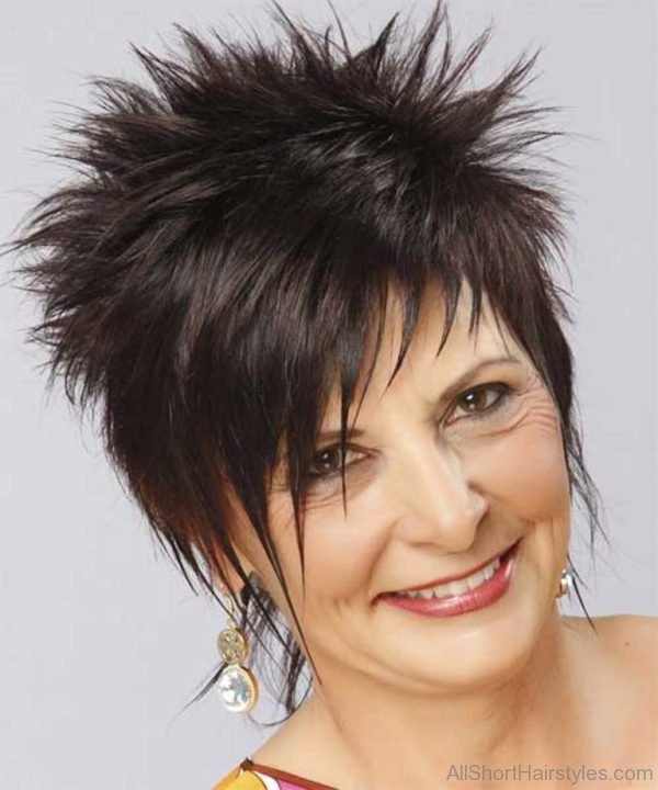 Short Flirty Hairstyle For Older Women