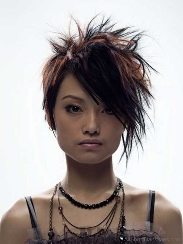 Short Spiked Hair for Japanese Girl