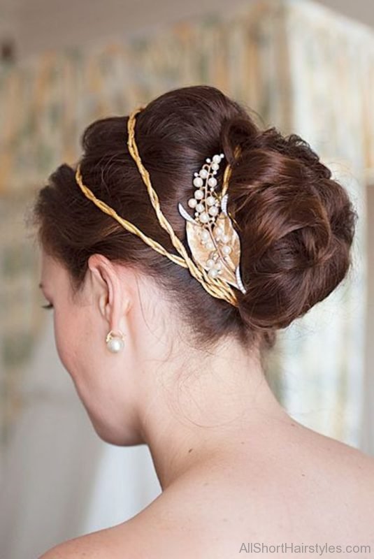 Stylish Tiara Updo Hairstyle 