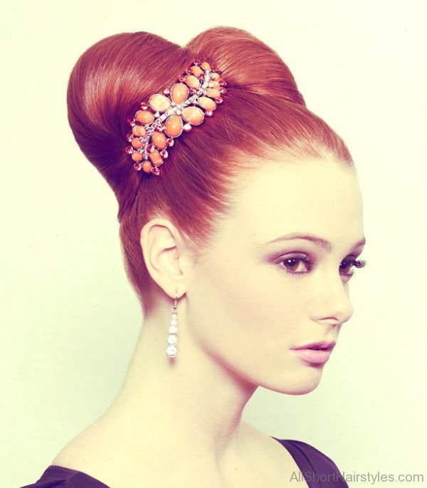 Updo Hairstyle With Clip
