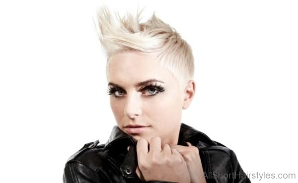 White Spiky Hairstyle
