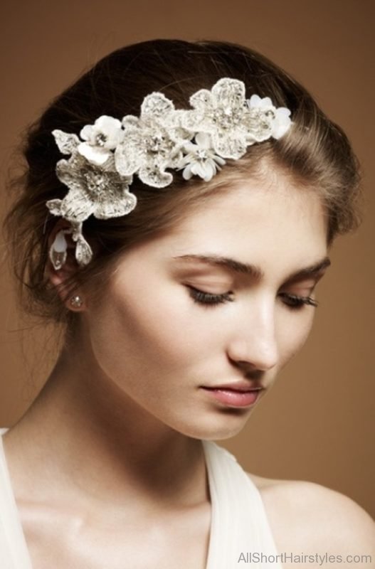 White Tiara Hairstyle