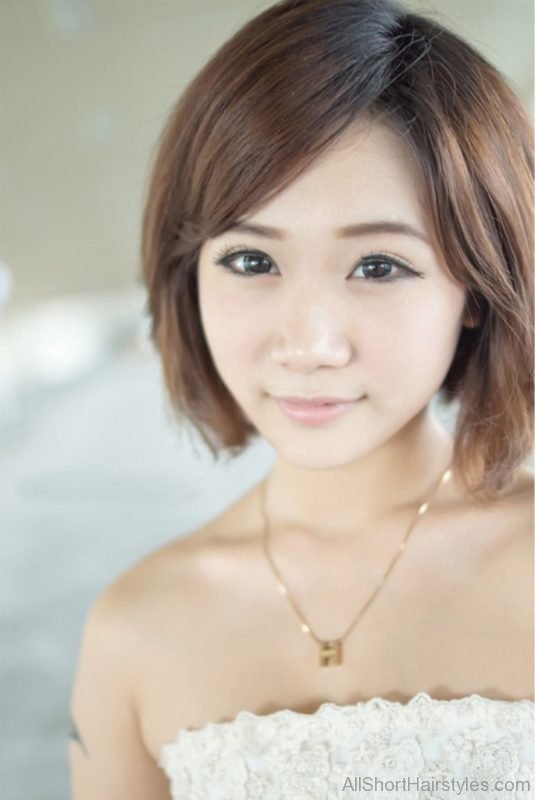 Asian Girl Side Swept Hairstyle