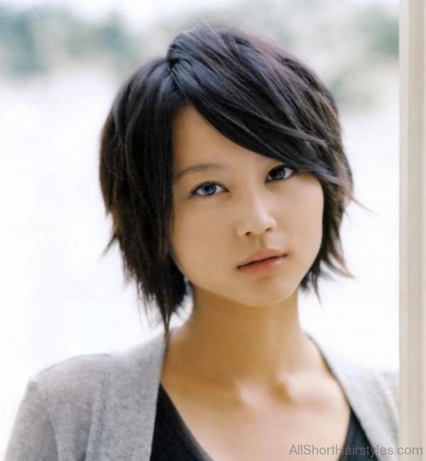 Asian Women With Short Emo Hairstyle