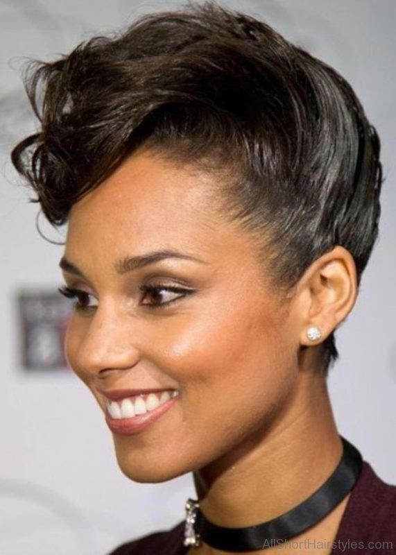 Black Short Updo Hairstyle