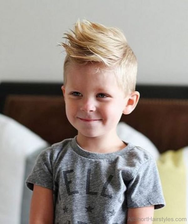 Blonde Spiky Haircut For Little Boys