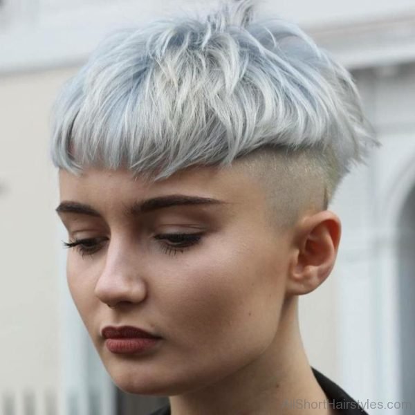 Blue Bowl Hairstyle