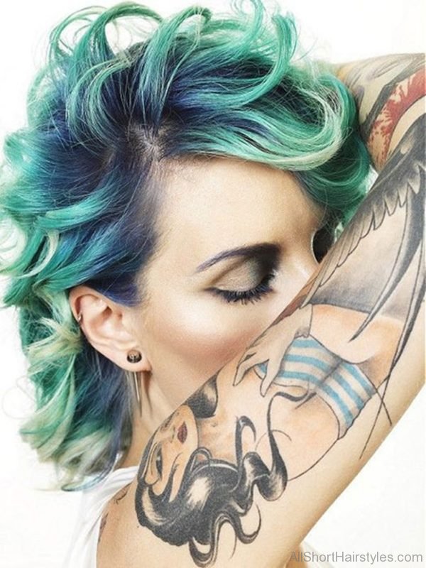 Blue Short Hairstyle
