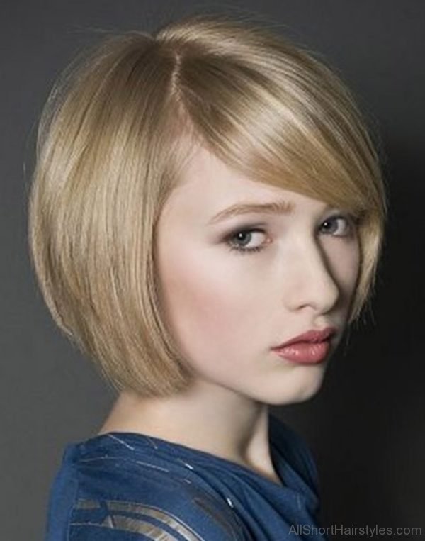 Chic Bob Haircut with Side Swept Bangs