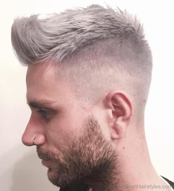 Choppy Gray Undercut Hairstyle