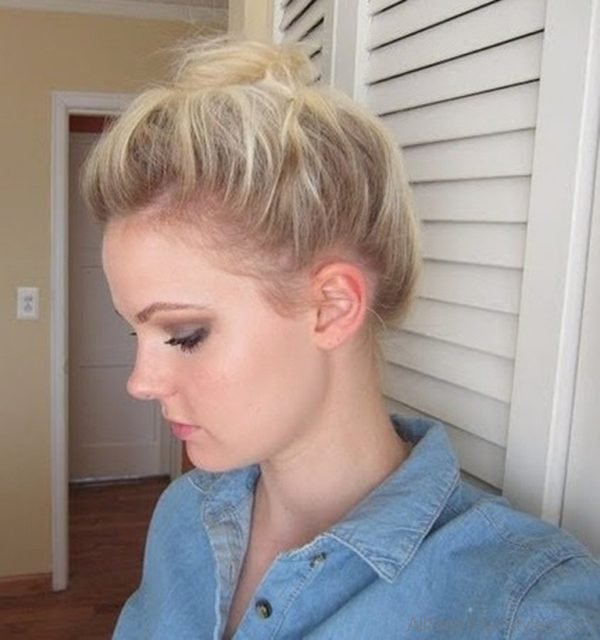 Classic Short Updo Hairstyle For Girls