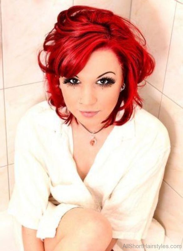 Colored Red Hairstyle