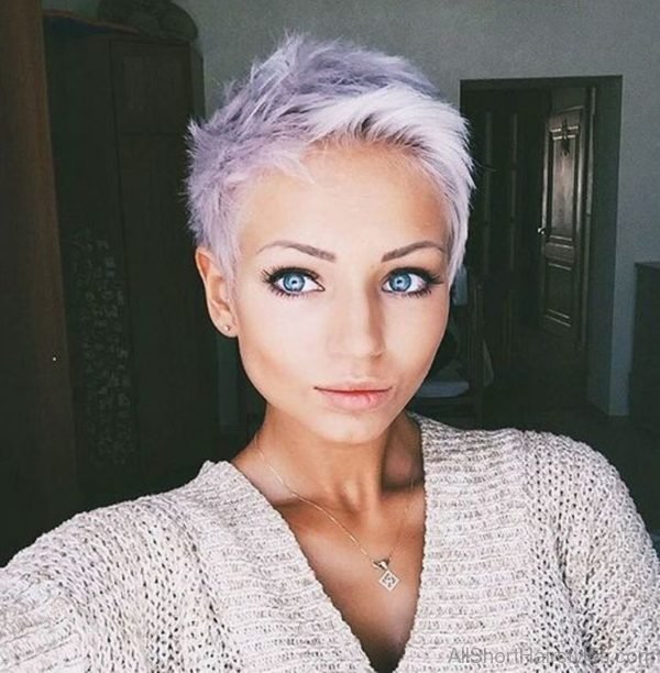 Colored Short Pixie Hairstyle