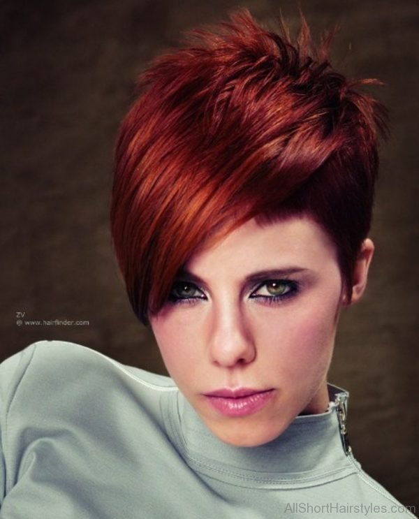 Colored short Undercut Hairstyle