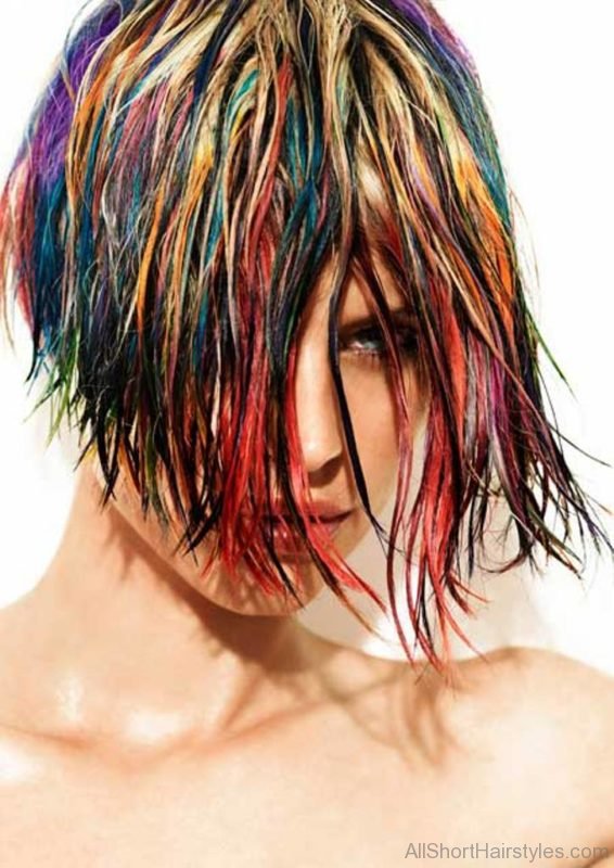 Colorful Short Hairstyle