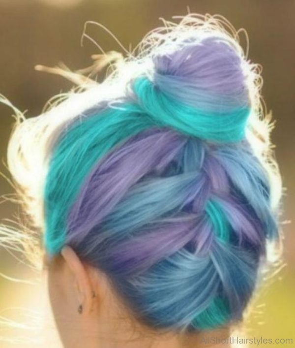 Colorful Updo Hairstyle