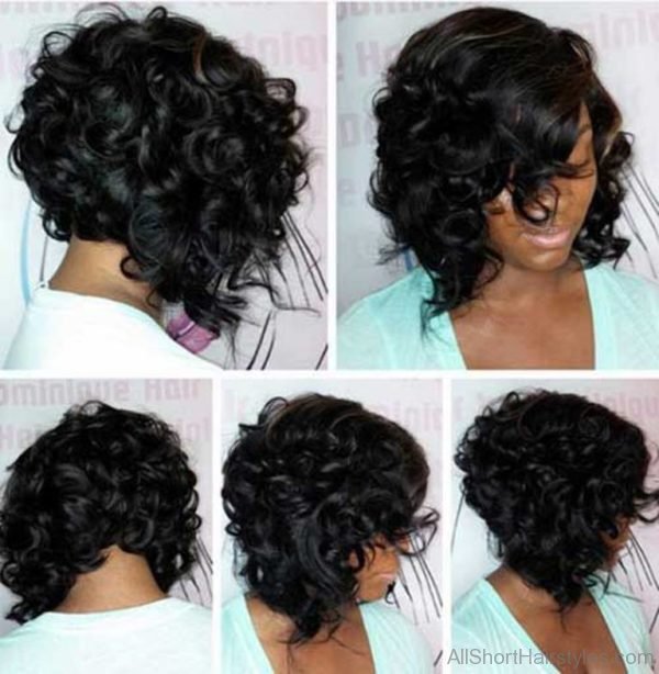 Curly Quick Weave Bob Hairstyle