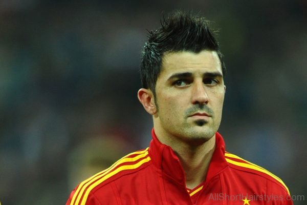 David Villa Funky Hairstyle