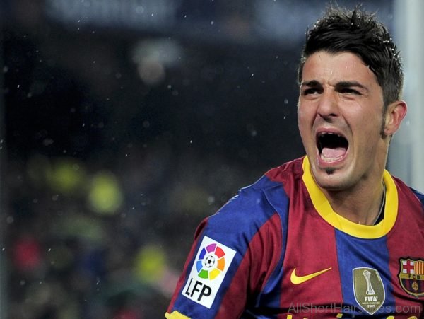 David Villa Stylish Spiky Hairstyle