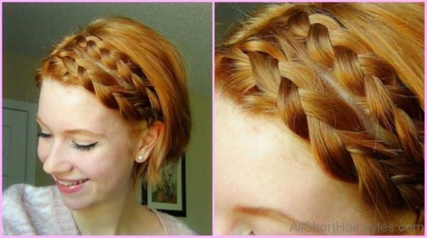 Double French Braid Short Hairstyle