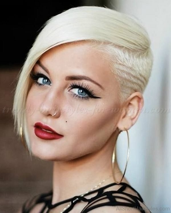 Elegant Blonde Undercut Hairstyle