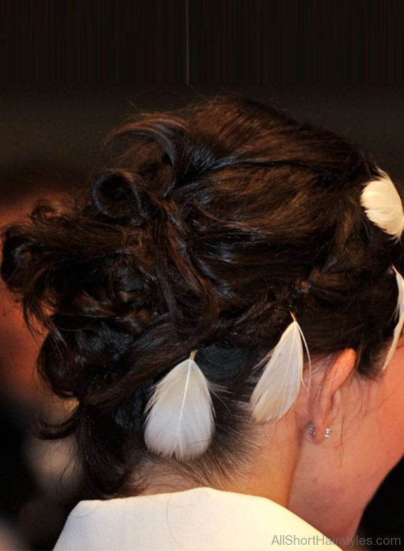 Flowery Updo Hairstyle