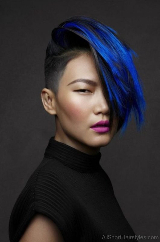 Funky Blue Hairstyle