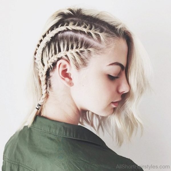 Funky Short Braid Hairstyle