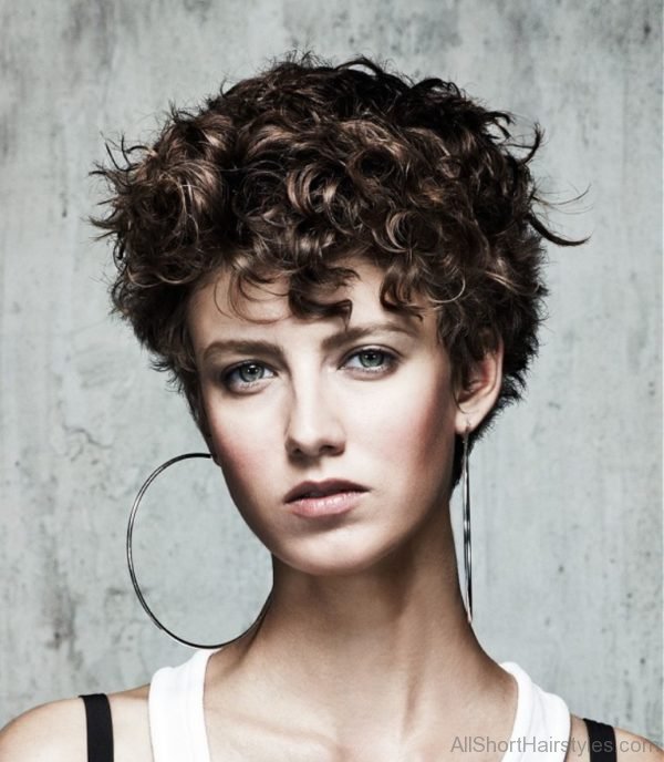 Funky Short Curly Haircut
