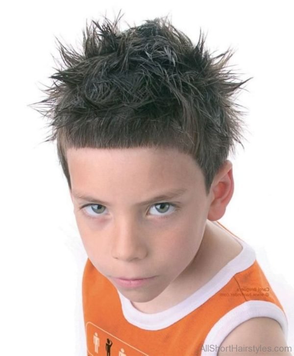 Funky and messy spike hairstyle for little boys