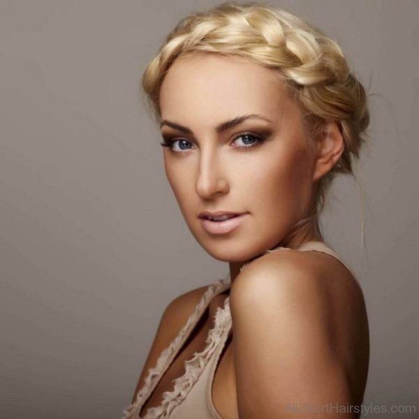 Goddess Blonde Short Braids Hairdo