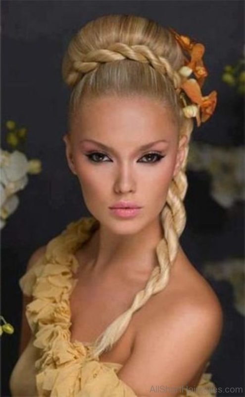 Greek Blonde Updo Hairstyle